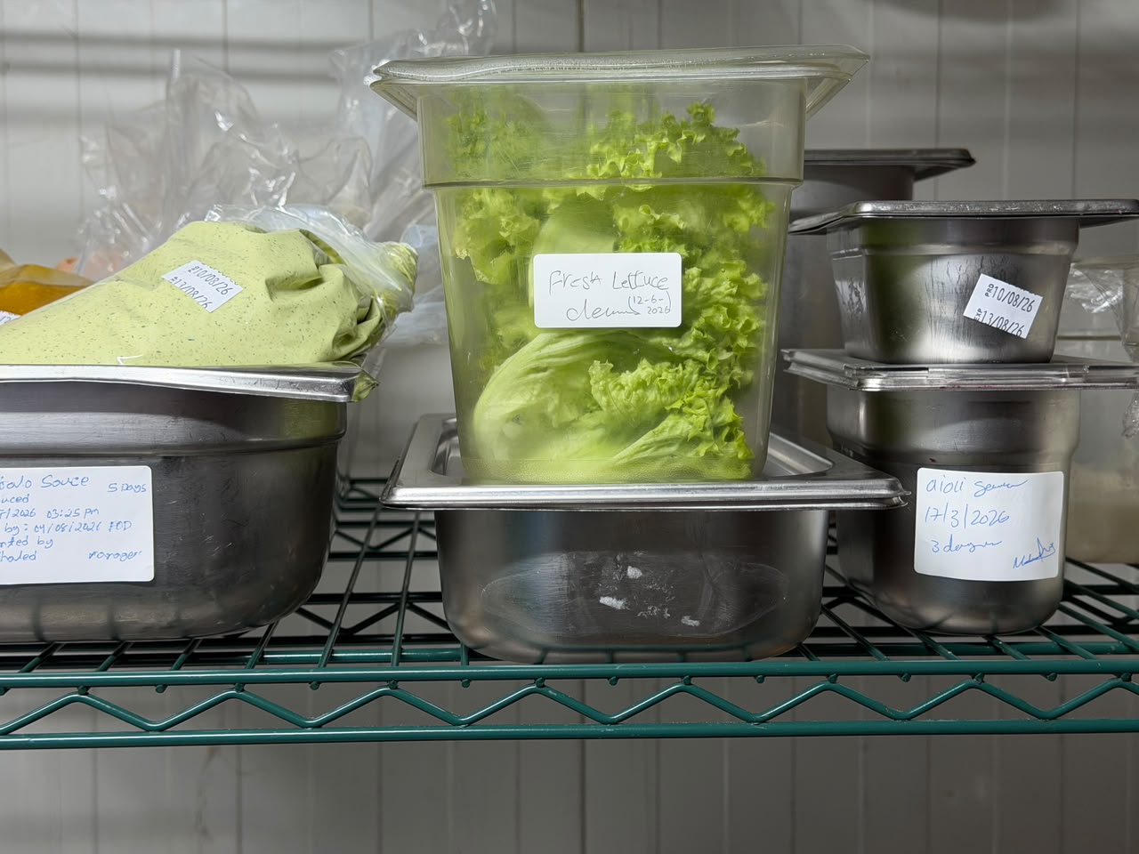 Before — messy handwritten labels